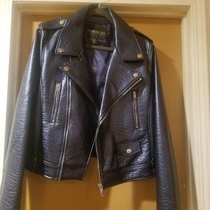 Pleather moto jacket